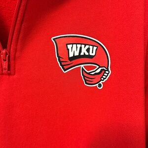 WKU Western Kentucky University women’s 1/4zip sweatshirt, size medium